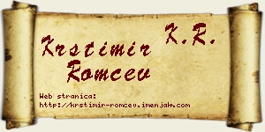 Krstimir Romčev vizit kartica